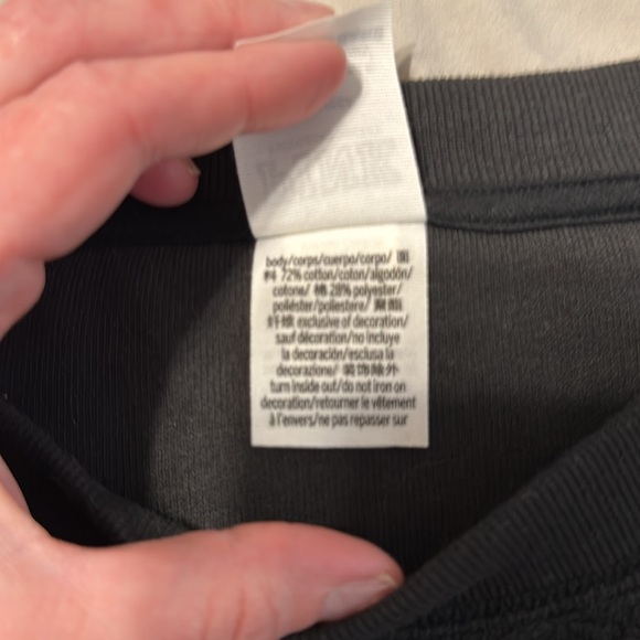 Victoria Secret pink embroidered red roses black fleece sweatshirt - Picture 5 of 8